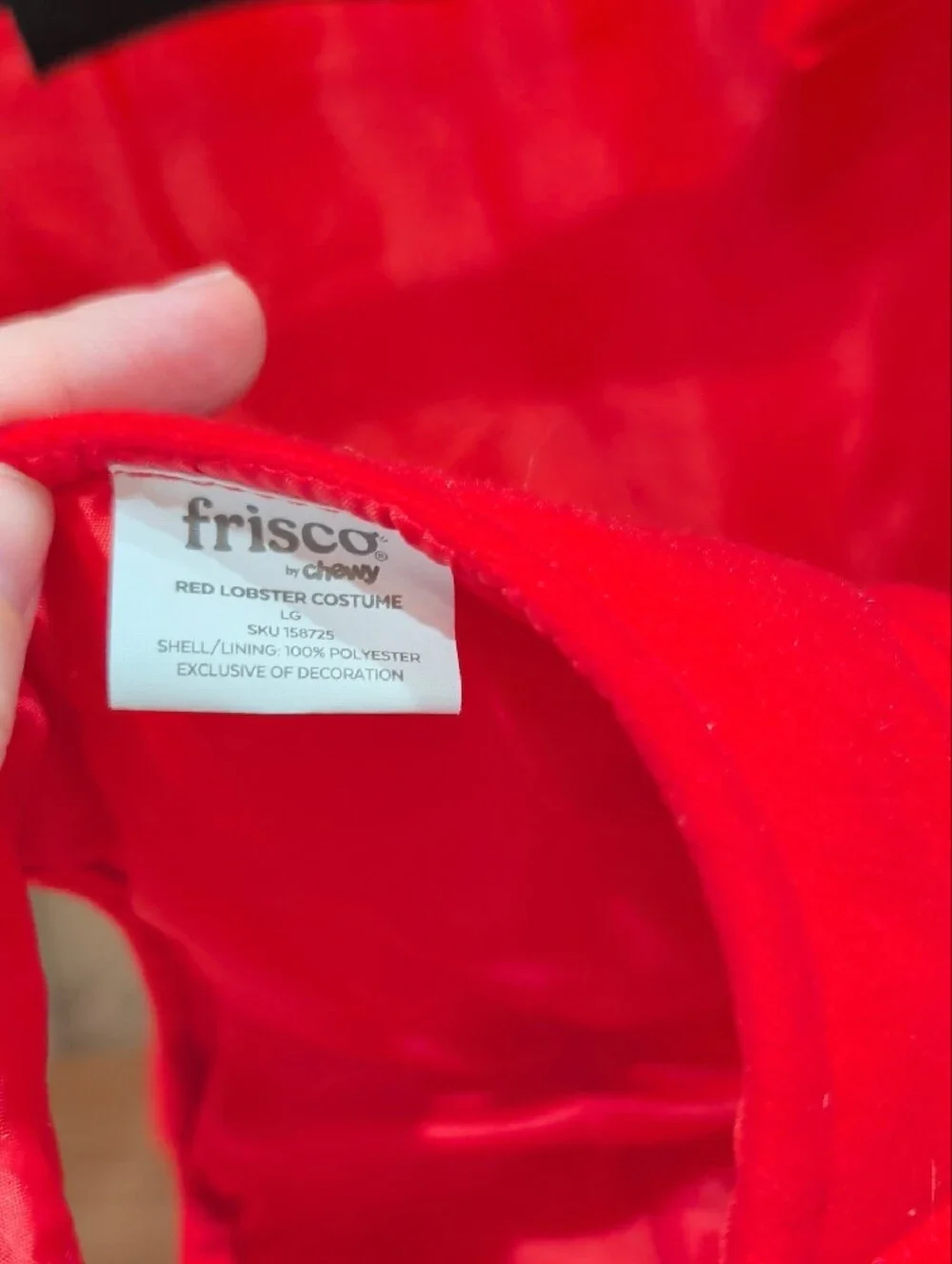 Red Lobster Dog Costume Hoodie - Frisco by Chewy